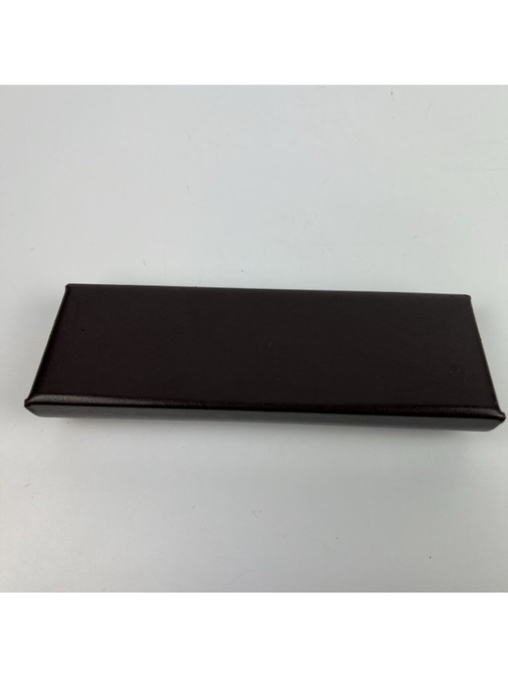 Lunor Eyeglass Case Brown Slim Hard Case Snap Closure - Picture 3 of 4